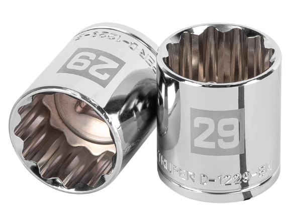 DADO DE 29 mm, CUADRO DE 1/2", 12 PUNTAS, D-1229-EM