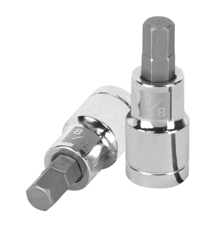DADO PUNTA HEXAGONAL DE 3/8", CUADRO DE 1/2"