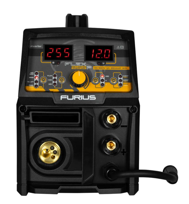 SOLDADOR INVERSOR MULTIPROCESOS, 250A, 110/220V, FURIUS FLEX 255P