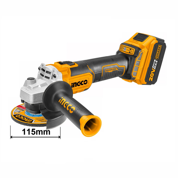 ESMERILADORA INALAMBRICA DE 4 1/2", VELOCIDAD VARIABLE  RPM 5/8"-11UNC