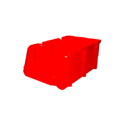 Contenedor plástico rojo tipo pico de pato, 11x6.5x5"