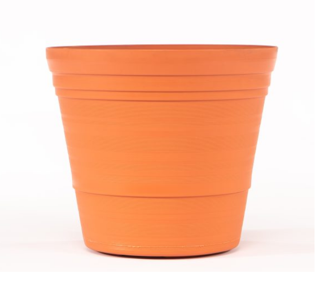 MACETA PLASTICA ARTESANAL 10" X 9" COLOR BARRO