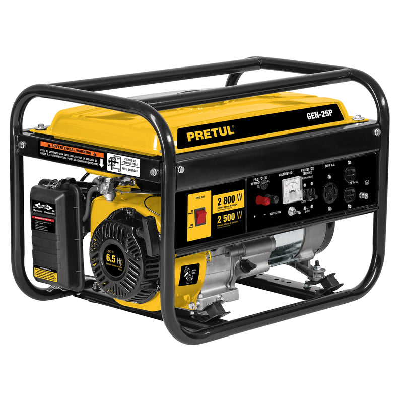 GENERADOR ELECTRICO A GASOLINA 2800W 240-120AC 12DC
