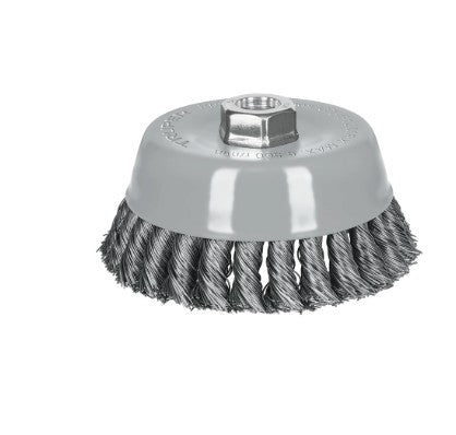 CARDA COPA DE ALAMBRE TRENZADO GRUESO, 5", EJE mm, PARA ESMERILADORA