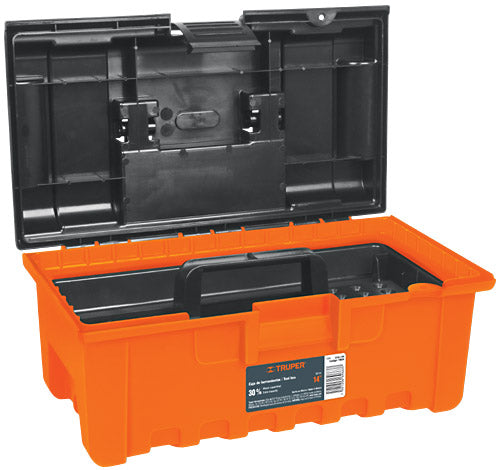 CAJA PARA HERRAMIENTA, AMPLIA DE 14', COLOR NARANJA"