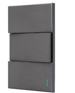 APAGADOR TRIPLE FONTANA 127 V / 15 A PLASTICO ABS GRIS