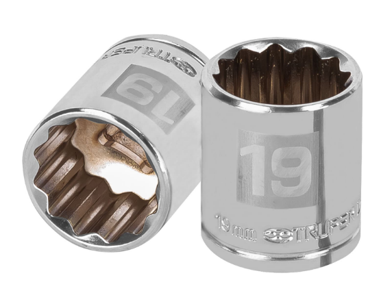 DADO DE 19 mm, CUADRO DE 3/8", 12 PUNTAS, D-3819-M