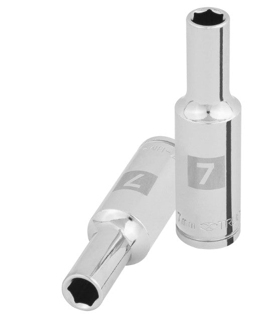 DADO DE 7 mm, CUADRO DE 3/8", 6 PUNTAS LARGO, D-3807-HM-L