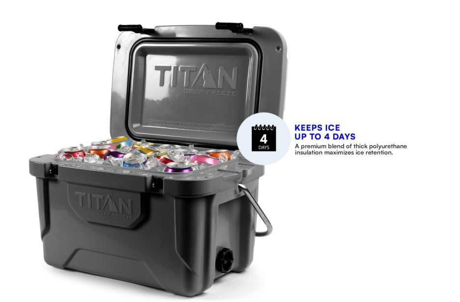 HIELERA TERMICA TITAN COLOR GRIS 20 QT 5 GAL