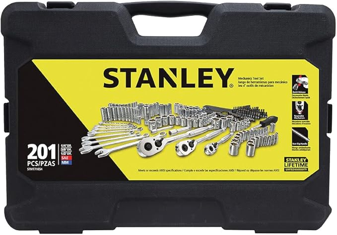JUEGO DE HERRAMIENTAS MECANICAS (1/4-3/8) SAE mm 201 PZ STANLEY