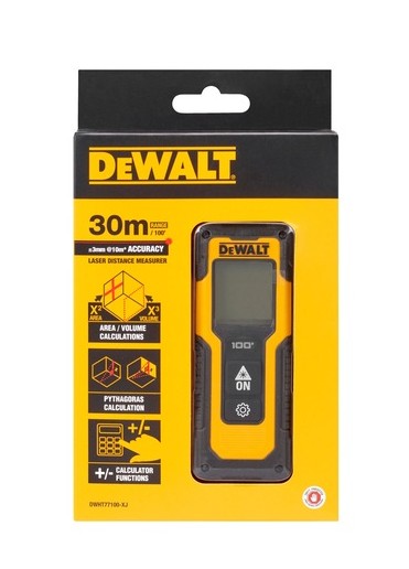 MEDIDOR DE DISTANCIA LASER DIGITAL 30 MTS DEWALT