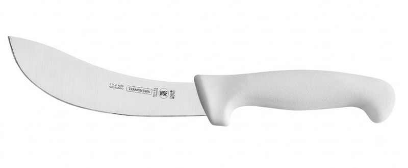 CUCHILLO PARA DESPELLEJAR CURVO 6" MANGO BLANCO (PIEZA)