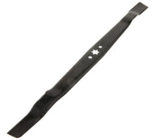 Cuchilla de cortacésped negra para tractor, hoja larga con orificios y estrella al centro