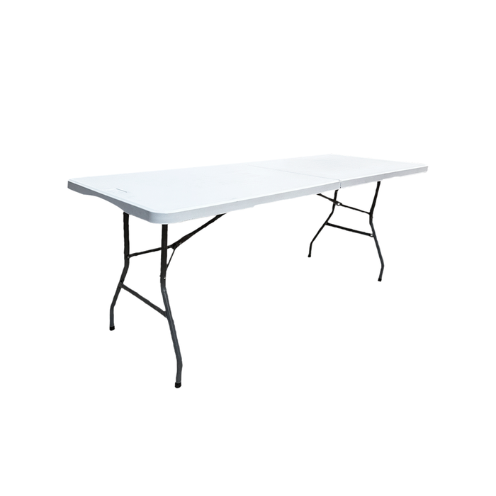 MESA DE PLASTICO 6 FT, RECTANGULAR, PLEGABLE KOKKEN 1.80 M  BLANCA