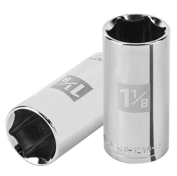 DADO DE 1-1/8", CUADRO DE 1/2", 6 PUNTAS LARGO, D-1236-HL