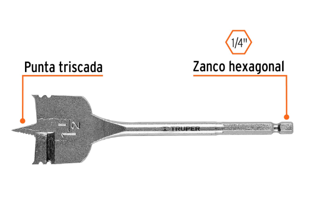 BROCA PARA MADERA TIPO MANITA, 1-1/2"