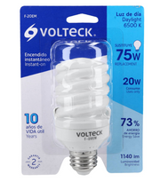 Bombilla VOLTECK 20 W luz de día 6500 K, 1140 lm y 73% ahorro en caja