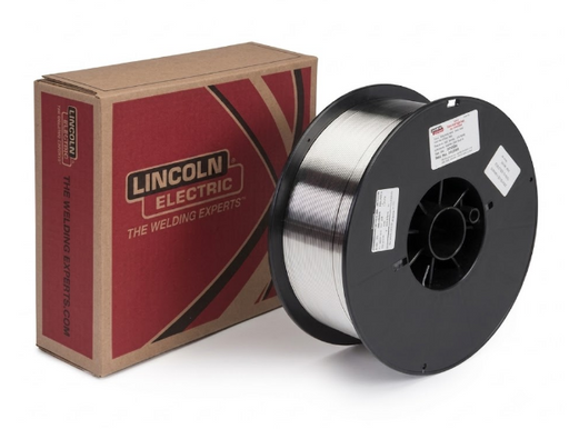 Carrete de alambre de soldar de aluminio LINCOLN SuperGlaze 4043 color plata, con caja