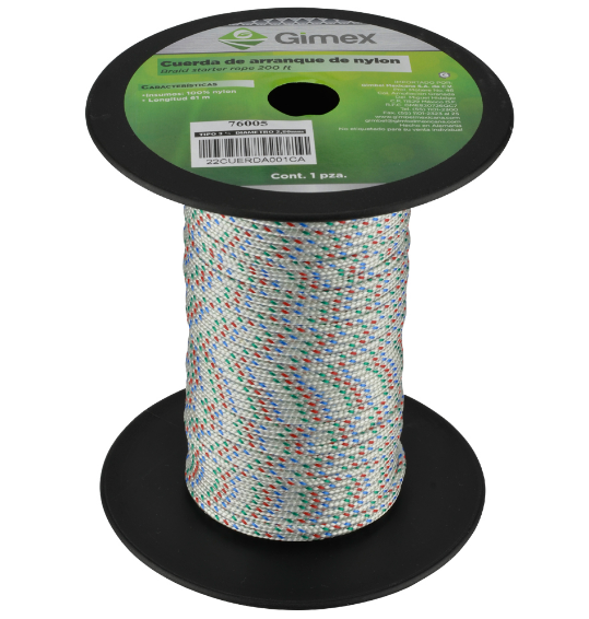 Carrete de cuerda de arranque de 3,5 mm, cordón multicolor trenzado