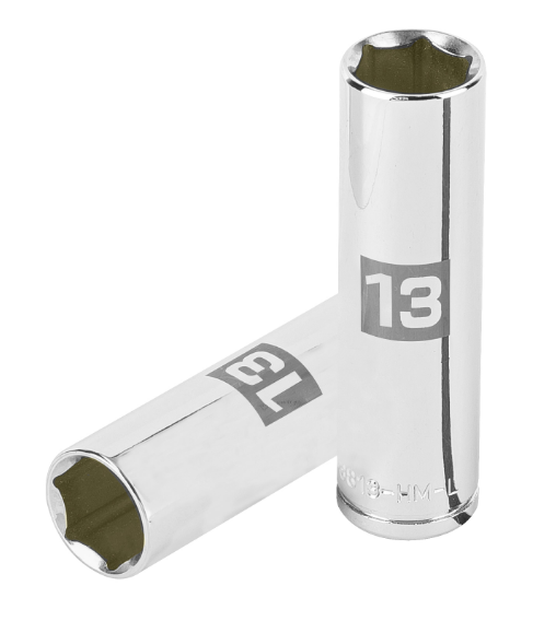 DADO DE 13 mm, CUADRO DE 3/8", 6 PUNTAS LARGO, D-3813-HM-L