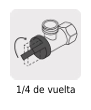 LLAVE ANGULAR DE 1/2" 1/4 DE VUELTA FOSET