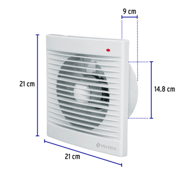 EXTRACTOR DE AIRE 6", BAÑOS Y COCINAS VOLTECK