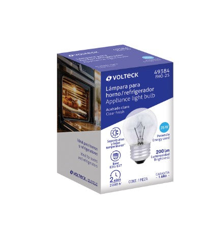 FOCO INCANDESCENTE 25W PARA HORNO/REFRIGERADOR