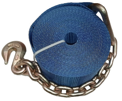BANDA DE NYLON DE 4" X 40', CON CADENA Y GANCHO