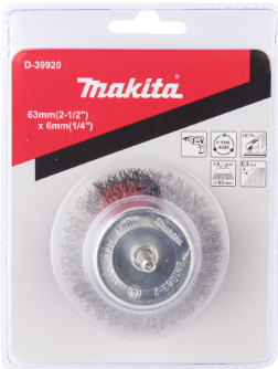 CARDA COPA DE ALAMBRE 2 1/2" ZANCO 1/4" P/TALADRO