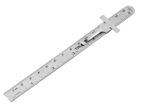 REGLA DE ACERO INOXIDABLE DE BOLSILLO 15CM