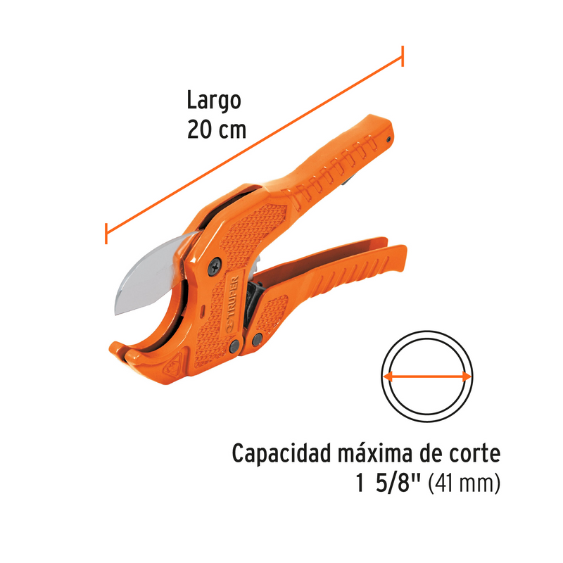 CORTADOR DE TUBO DE PLASTICO, 1-5/8"