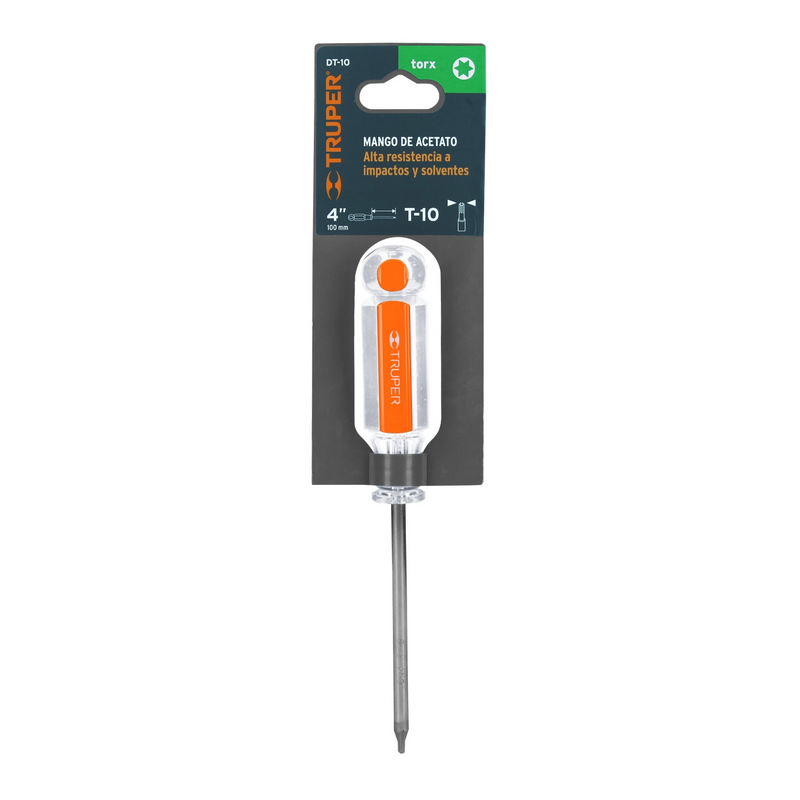 DESARMADOR PUNTA TORX T10 MANGO DE ACETATO PRETUL TR 01