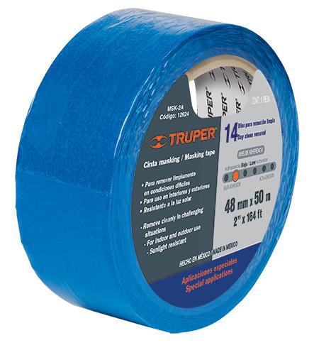 CINTA MASKING AZUL, 1-1/2" X 50 MTS