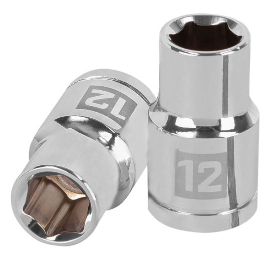 DADO DE 12 mm, CUADRO DE 1/2", 6 PUNTAS, D-1212-M