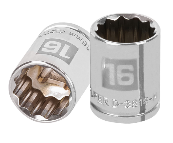 DADO DE 16 mm, CUADRO DE 3/8", 12 PUNTAS, D-3816-M