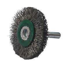 CARDA CIRCULAR DE ALAMBRE ONDULADO 2" C/VASTAGO DE 1/4"