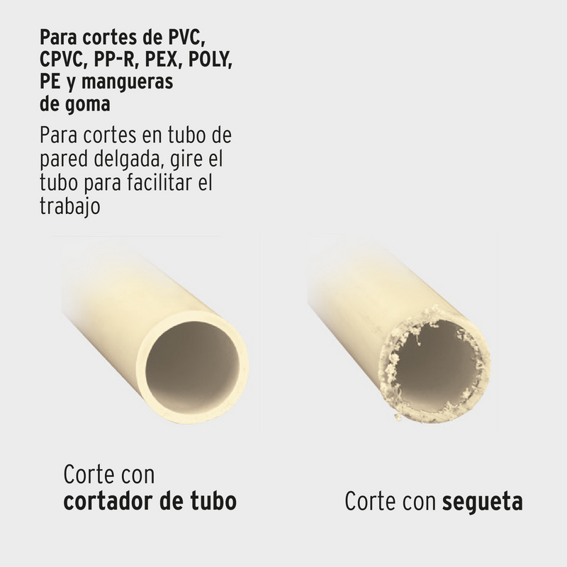 CORTADOR DE TUBO DE PLASTICO, 1-5/8"