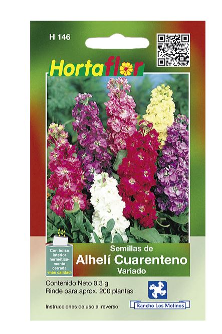 SOBRE DE SEMILLAS DE ALHELI HORTAFLOR, CONTENIDO DE .03G