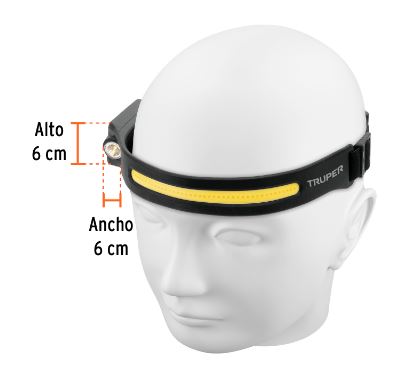 LINTERNA P/MINERO RECARGABLE 125 LUM CON SENSOR TRUPER
