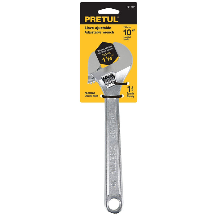 LLAVE AJUSTABLE 10" CROMADO PRETUL