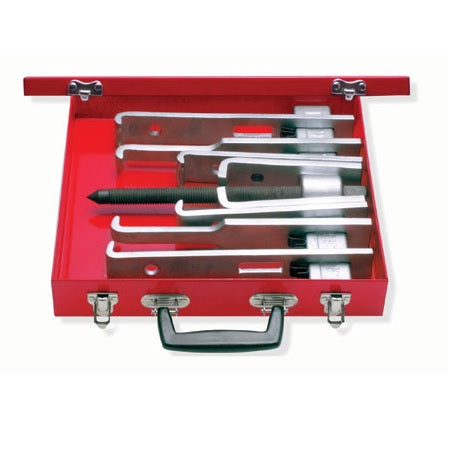 JUEGO DE EXTRACTOR QUIJADA RECTA 6 TON 14 PIEZAS CAJA METALICA