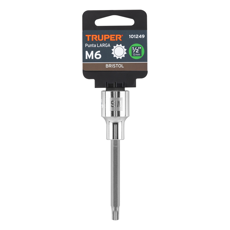 DADO PUNTA LARGA BRISTOL M6 CUADRO DE 1/2" TRUPER