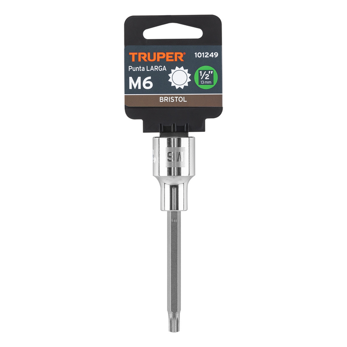 DADO PUNTA LARGA BRISTOL M6 CUADRO DE 1/2" TRUPER