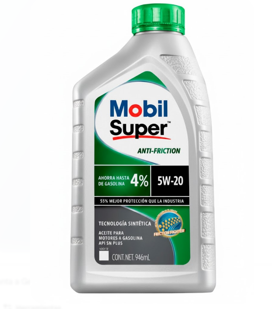 ACEITE P/MOTOR A GASOLINA, MOBIL EXTENGINE 5W-20, 946 ML.