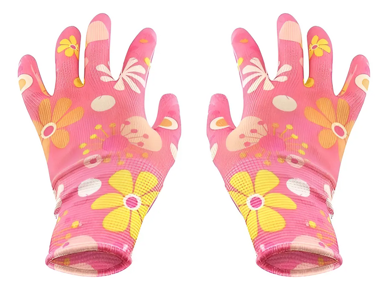 GUANTE DE POLIESTER ELASTICO CUBIERTO LATEX M