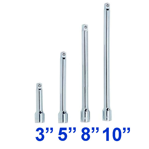 JUEGO DE 4 EXTENSIONES PARA MATRACA CUADRO DE 3/8