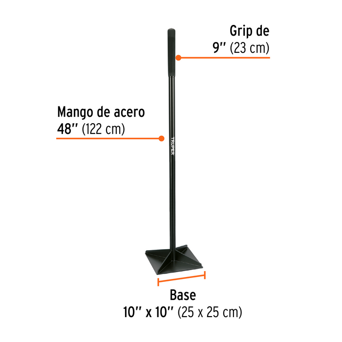 PISÓN DE MANGO PERFILADO, 10 X 10 TRUPER