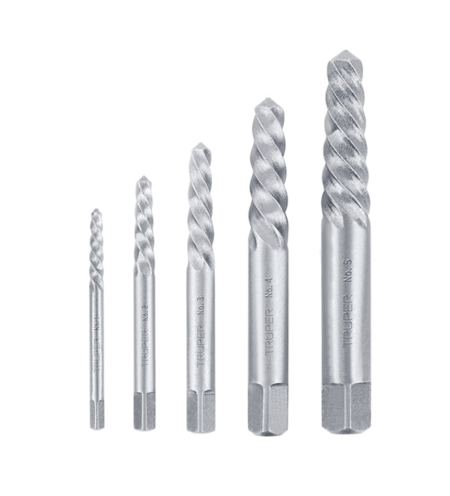 JUEGO EXTRACTORES DE TORNILLOS 5 PIEZAS