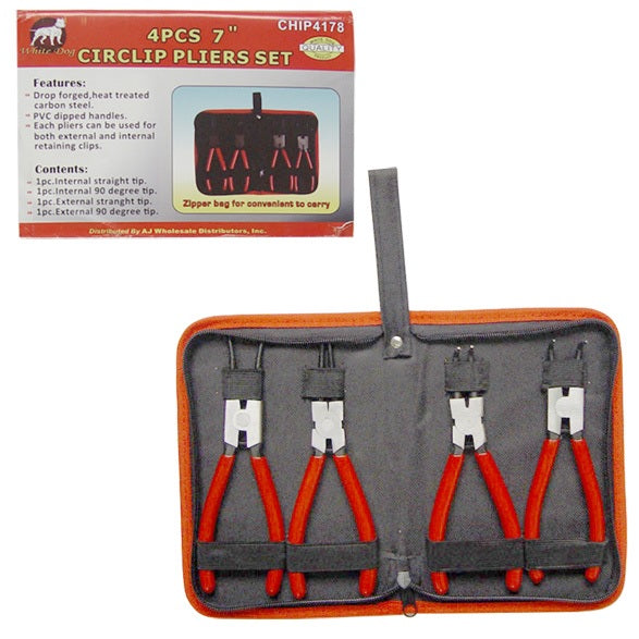 JUEGO DE PINZAS PARA ANILLOS DE 4 PIEZAS DE 7"