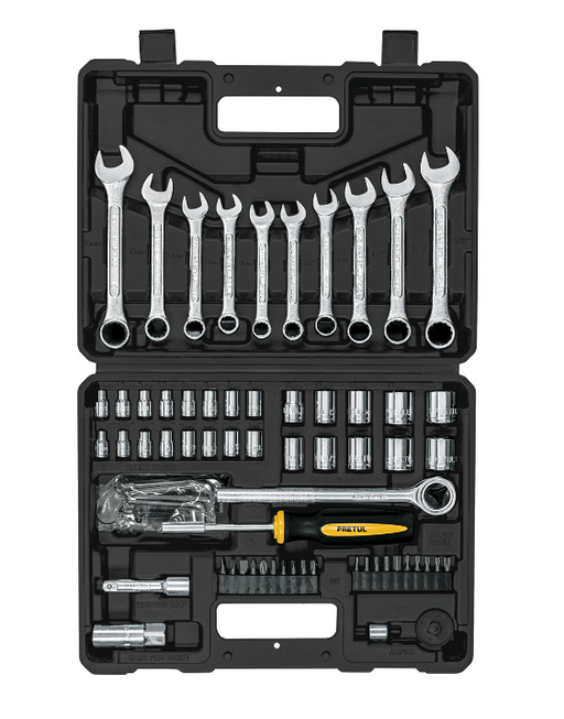 Estuche negro con llaves y dados surtidos, Pretul